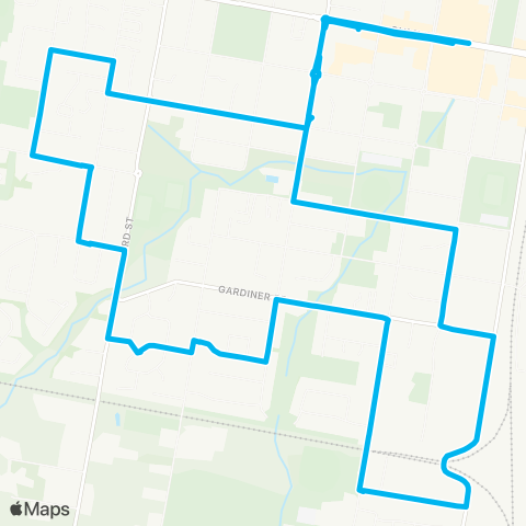 Central West and Orana Network Orange City Ctr to Warrendine (Loop Service) map