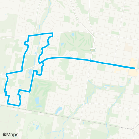 Central West and Orana Network Orange City Ctr to W Orange & Calare (Loop Service) map