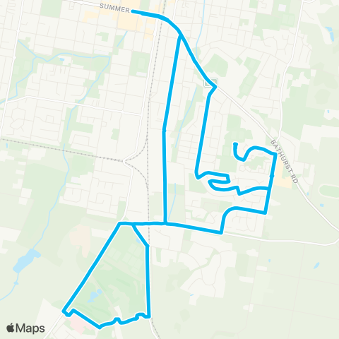 Central West and Orana Network Orange City Ctr to Glenroi (Loop Service) map