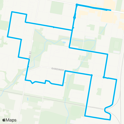 Central West and Orana Network Orange City Ctr to Warrendine (Loop Service) map