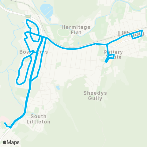 Central West and Orana Network Bowenfels to Lithgow via Lithgow Hosp (Loop Service) map