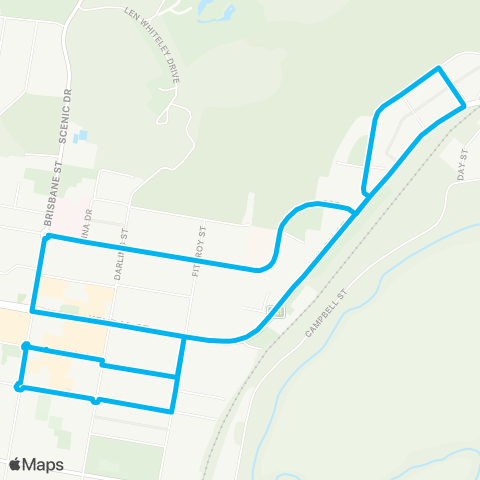 Central West and Orana Network E Cowra to Cowra Town Ctr (Loop Service) map