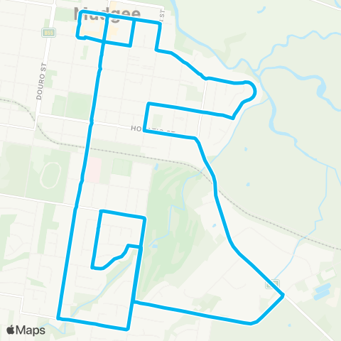 Central West and Orana Network Mudgee East (Loop Service) map