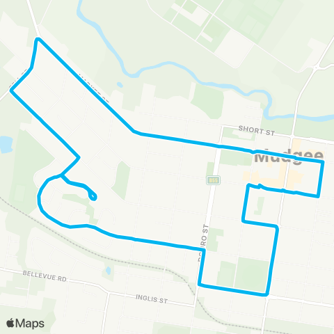 Central West and Orana Network Mudgee West (Loop Service) map