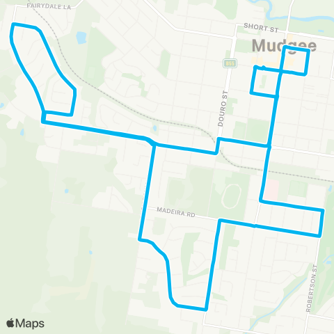 Central West and Orana Network Mudgee South (Loop Service) map