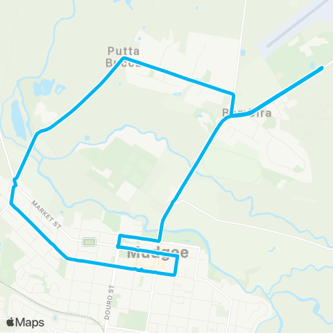 Central West and Orana Network Mudgee North (Loop Service) map