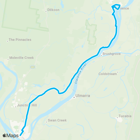 North Coast Network Lawrence to Grafton map