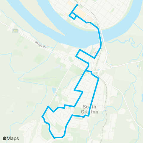 North Coast Network Grafton City Ctr to S Grafton via Bimble Ave (Loop Service) map