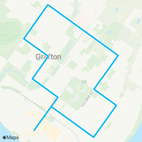 North Coast Network Grafton City Ctr to Grafton Base Hosp (Loop Service) map