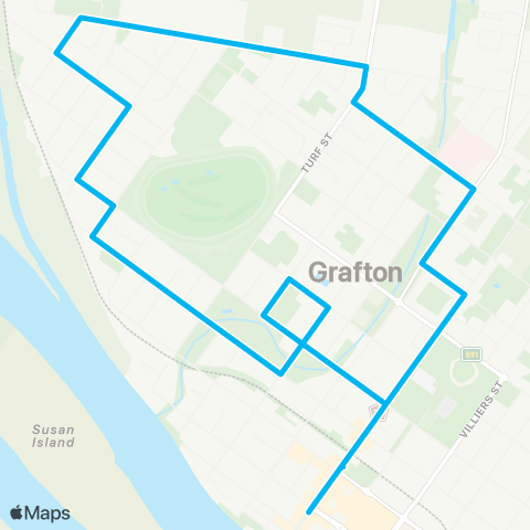 North Coast Network Grafton City Ctr to Westlawn via Arthur St (Loop Service) map