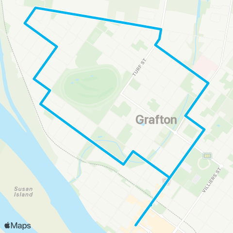 North Coast Network Grafton City Ctr to Westlawn via Bacon St (Loop Service) map