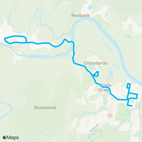 North Coast Network Beechwood to Wauchope map