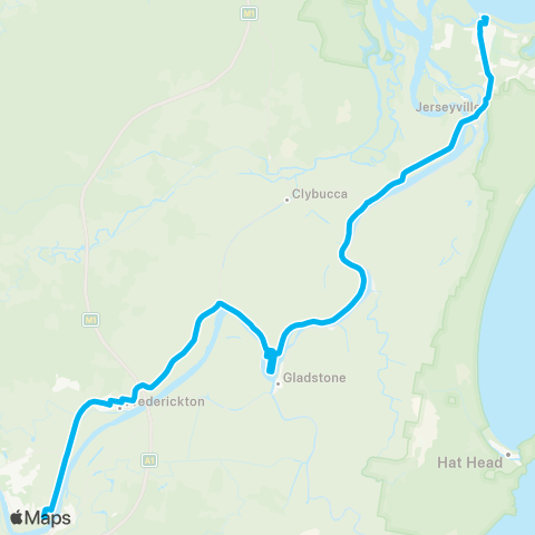 North Coast Network S W Rocks to Kempsey via Smithtown & Frederickton map