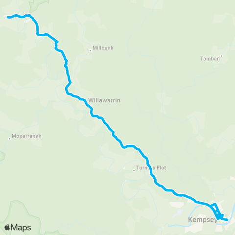 North Coast Network Bellbrook to Kempsey map