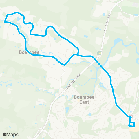 North Coast Network Toormina Gardens to Boambee (Loop Service) map