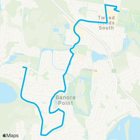 North Coast Network Banora Point to Tweed City map