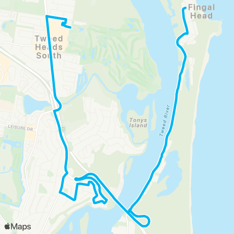 North Coast Network Fingal Head to Tweed City map