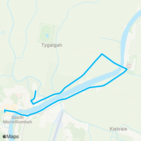 North Coast Network Sunnyside Mall to Greenhills (Loop Service) map