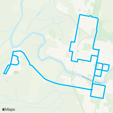 North Coast Network Gays Hill to Casino (Loop Service) map