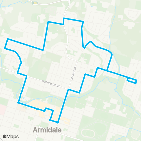 New England North West Network Armidale to North Hill (Loop Service) map