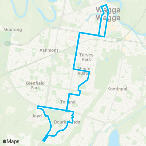 Riverina Murray Network Wagga Wagga - Bourkelands - Wagga Wagga map