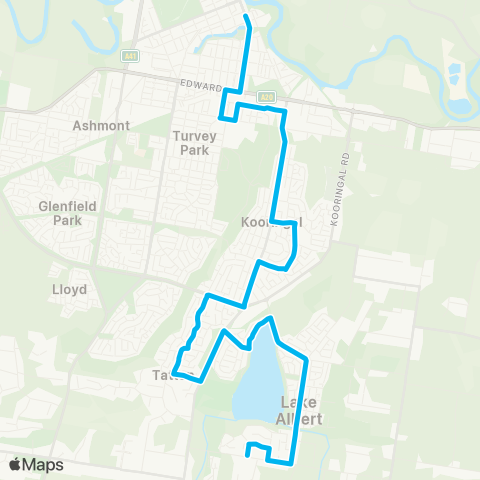 Riverina Murray Network Tatton to Wagga Wagga map