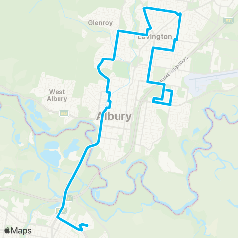 Riverina Murray Network Albury to Aware Programs Wodonga via Lavington map