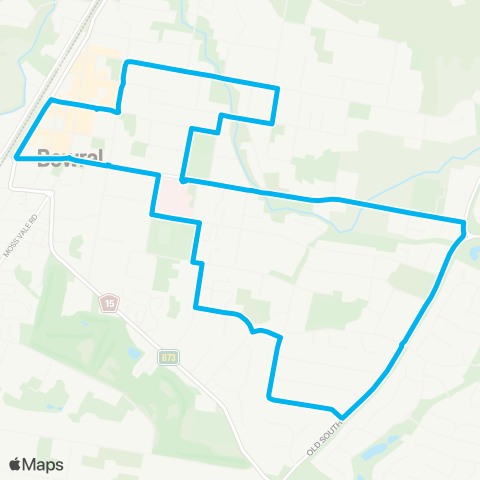 South East and Tablelands Network Bowral to Bowral Hospital (Loop Service) map