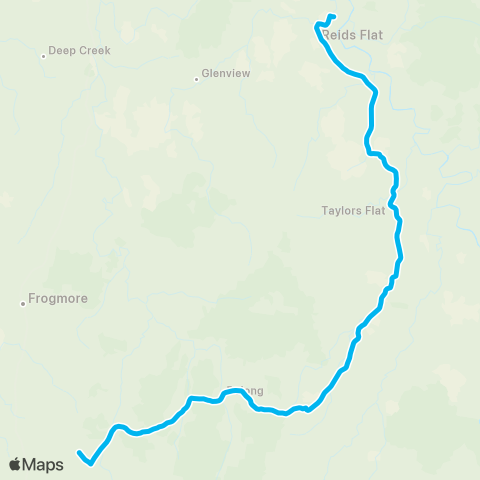 Other TfNSW routes Unknown Long Name map