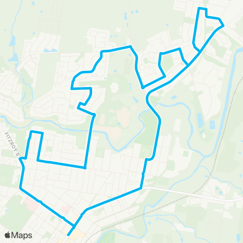 South East and Tablelands Network Goulburn to Kenmore via Gibson St & Goulburn Base Hosp (Loop Service anti-clockwise) map