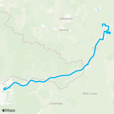 South East and Tablelands Network Bungendore to Queanbeyan map