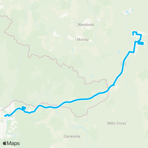 South East and Tablelands Network Queanbeyan Interchange to Elmslea via Bungendore map