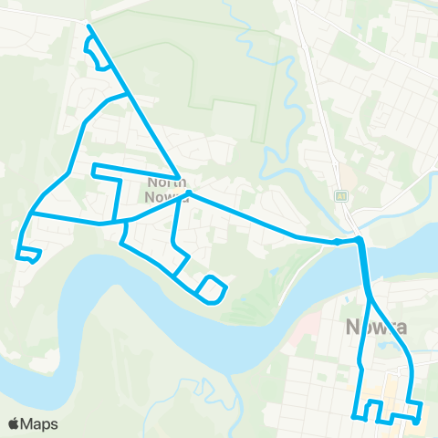 Sydney and Surrounds Network North Nowra to Nowra (Loop Service) map