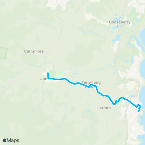 Sydney and Surrounds Network Kiama to Jamberoo & Minnamurra Falls map