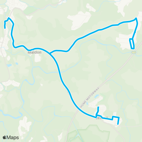 Sydney and Surrounds Network Wilton to Picton via Douglas Park map