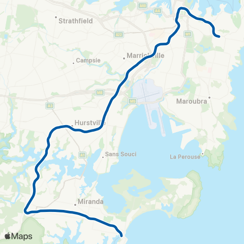 Sydney Trains Network Eastern Suburbs & Illawarra map