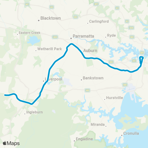 Sydney Trains Network Inner West & Leppington map