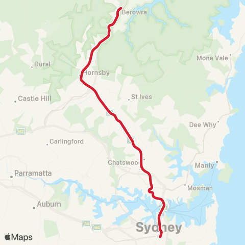 Sydney Trains Network Northern map