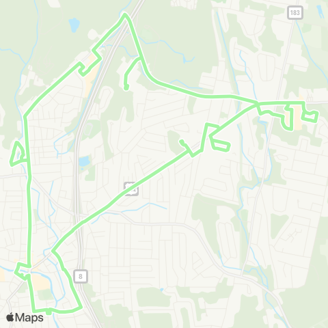 NWCTD Torrington: Main St to East Side map