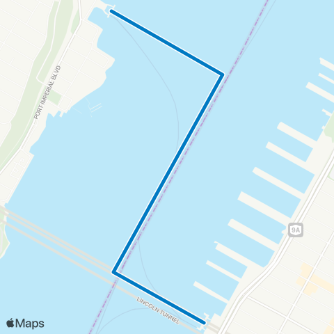 NY Waterway Midtown - Port Imperial / Weehawken map