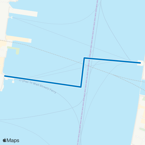 NY Waterway Paulus Hook - Brookfield Place Terminal map