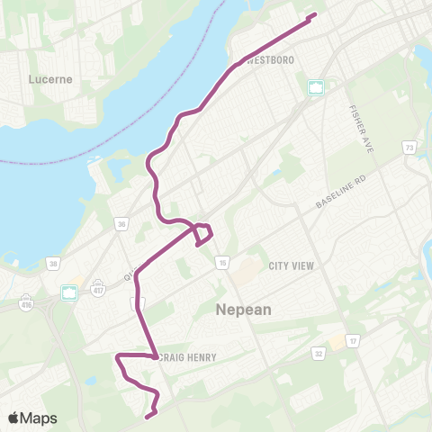 OC Transpo Tunney's Pasture - Trend-Arlington map