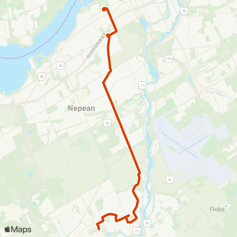 OC Transpo Barrhaven Centre - Tunney's Pasture map