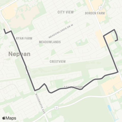 OC Transpo Viewmount - Tunney's Pasture map