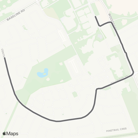 OC Transpo Centrepointe - Tunney's Pasture map