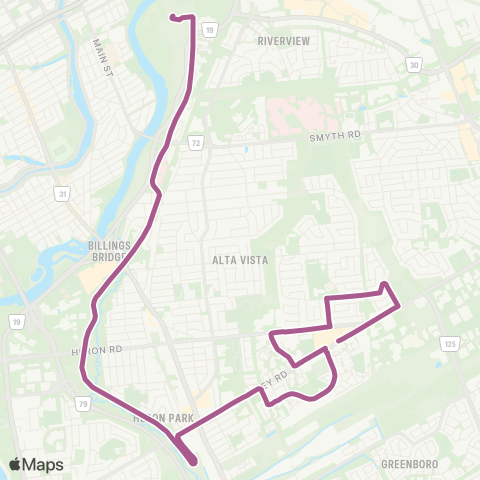 OC Transpo Hurdman - Herongate map