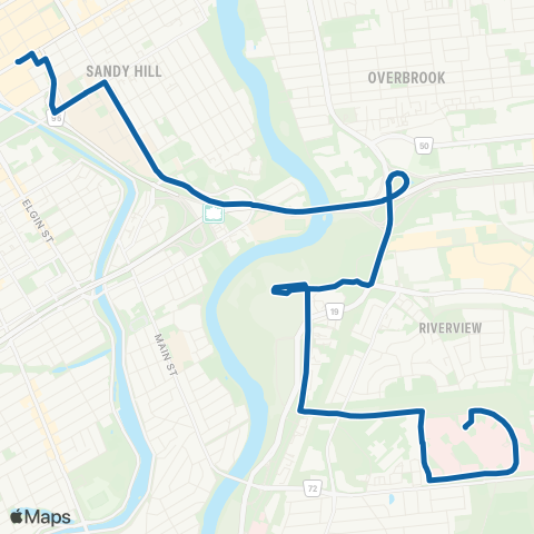 OC Transpo Hosp / Hôpital - Hurdman-Parliament / Parlement map