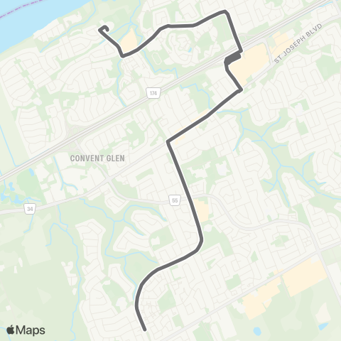 OC Transpo Cairine Wilson map