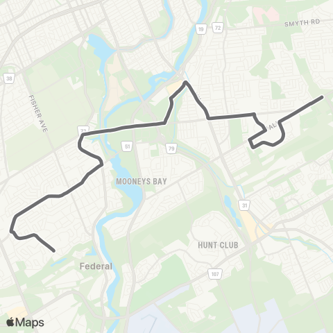 OC Transpo Deslauriers map