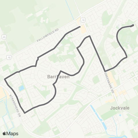 OC Transpo Larkin / Green - Longfields / Mother Teresa H.S. map